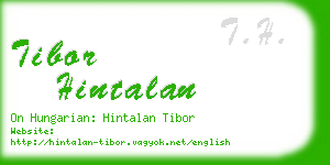 tibor hintalan business card